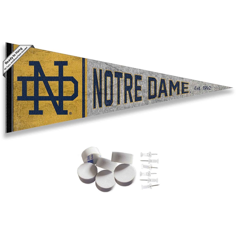 Irish Retro Throwback Vintage Pennant Flag and Wall Tack Mount Pads