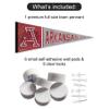 College Flags & Banners Co. Arkansas Razorbacks Retro Throwback Vintage Pennant Flag and Wall Tack Mount Pads view 2