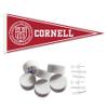 College Flags & Banners Co. Cornell Big Red Pennant Flag and Wall Tack Mount Pads view 1