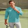MAGCOMSEN Long Sleeve Polo Shirts for Men Dry Fit Collared Shirt Casual Stylish Moisture Wicking Work Athletic Golf Polos Grey Green view 2