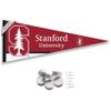 College Flags & Banners Co. Stanford Cardinal Pennant Flag and Wall Tack Mount Pads view 1
