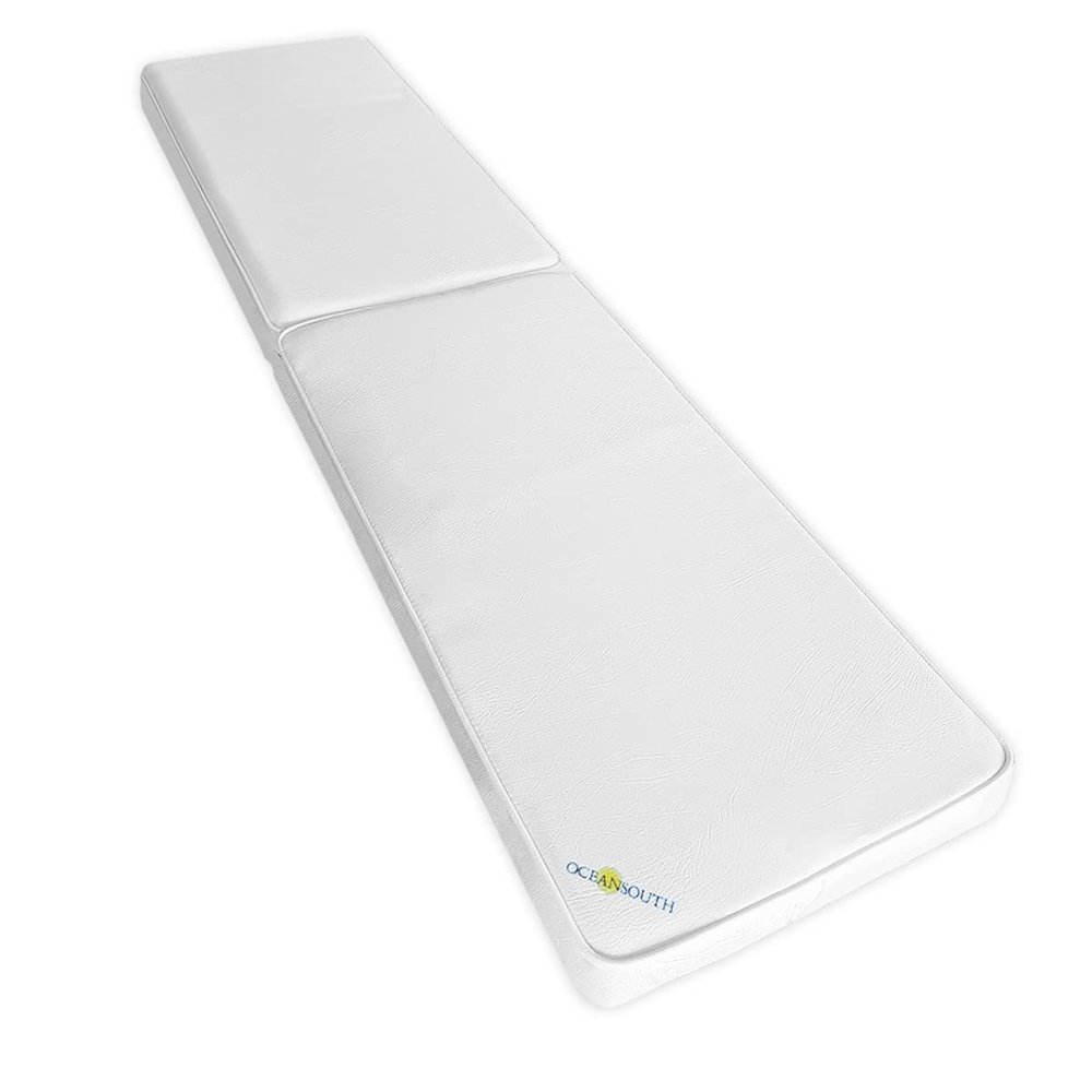 Boat Bench/Seat Cushions PVC White (Length 51" x Width 14.5") cushion cover sponge bench patio chair seat high pad porch swing kitchen cushions boat seats accessories furniture garden upholstery