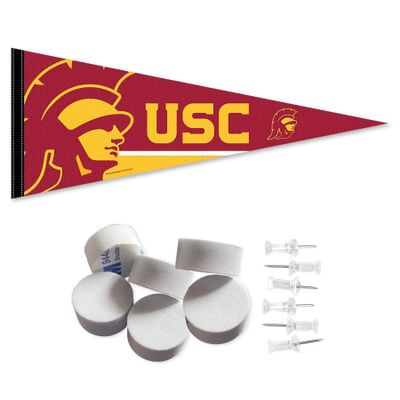 USC Trojans Trojan Pennant Flag and Wall Tack Mount Pads