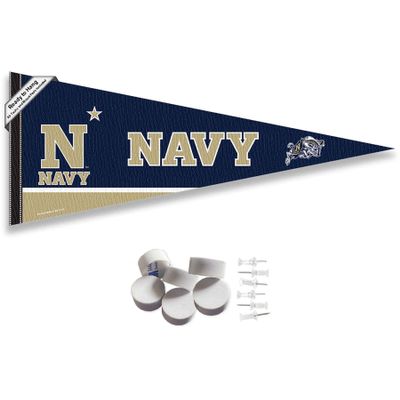 US Navy Midshipmen Pennant Flag and Wall Tack Mount Pads