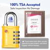 SURE LOCK TSA Accepted 4 Dig Heavy Duty Big Combination Luggage Padlock All Metal Travel Lock for Equipment Hard Case Luggage Gun Case Gym Locker Pelican Vault Lock (1, Yellow) view 2