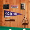College Flags & Banners Co. Texas Christian Horned Frogs Pennant Flag and Wall Tack Mount Pads view 4