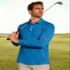 MAGCOMSEN Men's Polo Shirts Long Sleeve Casual Collared Golf Shirts Dry Fit Lightweight Performance Moisture Wicking Work Polos Blue Green view 3