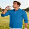 MAGCOMSEN Men's Polo Shirts Long Sleeve Casual Collared Golf Shirts Dry Fit Lightweight Performance Moisture Wicking Work Polos Blue Green view 4