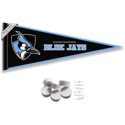 College Flags & Banners Co. Johns Hopkins Blue Jays Pennant Flag and Wall Tack Mount Pads