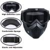 2 PCS Paintball Mask Anti Fog,Tactical Full Face Mask Ski Mask Goggles Detachable Adjustable,Motorcycle Riding Face Protection (Colorful/Black) view 3