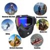 2 PCS Paintball Mask Anti Fog,Tactical Full Face Mask Ski Mask Goggles Detachable Adjustable,Motorcycle Riding Face Protection (Colorful/Black) view 4