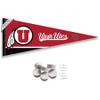 College Flags & Banners Co. Utah Pennant Flag and Wall Tack Mount Pads view 1