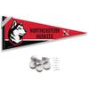 College Flags & Banners Co. Northeastern Huskies Pennant Flag and Wall Tack Mount Pads view 1
