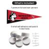 College Flags & Banners Co. Northeastern Huskies Pennant Flag and Wall Tack Mount Pads view 2