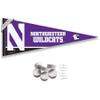 College Flags & Banners Co. Northwestern Wildcats Pennant Flag and Wall Tack Mount Pads view 1