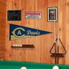 College Flags & Banners Co. UC Davis Aggies Pennant Flag and Wall Tack Mount Pads view 4