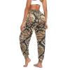 Aflyko Nature Snake Skin Brown Women Dance Pants Boho Trousers Yoga Sweatpants Breathable Lounge Pants M view 2