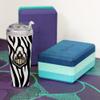 NCAA Rico Industries Purdue Boilermakers Glitter 24oz Acrylic Tumbler with Hinged Lid view 3
