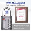 SURE LOCK TSA Accepted 4 Dig Heavy Duty Big Combination Luggage Padlock All Metal Travel Lock for Equipment Hard Case Luggage Gun Case Gym Locker Pelican Vault Lock (2, Grey) view 2