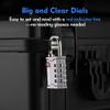 SURE LOCK TSA Accepted 4 Dig Heavy Duty Big Combination Luggage Padlock All Metal Travel Lock for Equipment Hard Case Luggage Gun Case Gym Locker Pelican Vault Lock (2, Grey) view 4