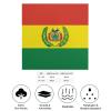 Bolivia Flag Vintage Silk-Like Square Scarf Soft Bandanas Print Face Mask Headwear Handkerchiefs 18"x18" view 2
