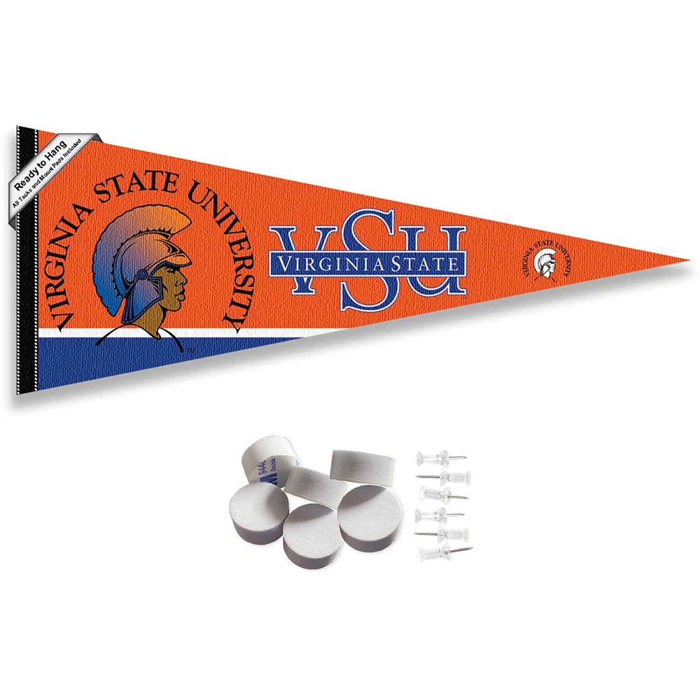 Virginia State Trojans Pennant Flag and Wall Tack Mount Pads