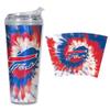 NFL Rico Industries Buffalo Bills Metallic Tye Dye 24oz Acrylic Tumbler with Hinged Lid view 1