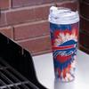 NFL Rico Industries Buffalo Bills Metallic Tye Dye 24oz Acrylic Tumbler with Hinged Lid view 2