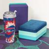 NFL Rico Industries Buffalo Bills Metallic Tye Dye 24oz Acrylic Tumbler with Hinged Lid view 3