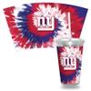 Rico Industries NFL New York Giants Metallic Tye Dye NFL Football Team 16oz Clear Tumbler W/Straw view 1