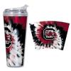 NCAA Rico Industries South Carolina Gamecocks Metallic Tye Dye 24oz Acrylic Tumbler with Hinged Lid view 1