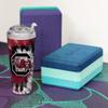 NCAA Rico Industries South Carolina Gamecocks Metallic Tye Dye 24oz Acrylic Tumbler with Hinged Lid view 3