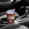 NFL Rico Industries San Francisco 49ers Metallic Tye Dye 24oz Acrylic Tumbler with Hinged Lid view 4