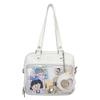 GJGJTER Women JK Purse Shoulder Bags Handbag Transparent Window DIY Messenger Bag Small Wallet Pendant-White view 1