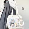 GJGJTER Women JK Purse Shoulder Bags Handbag Transparent Window DIY Messenger Bag Small Wallet Pendant-White view 2