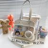 GJGJTER Women JK Purse Shoulder Bags Handbag Transparent Window DIY Messenger Bag Small Wallet Pendant-White view 3
