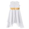 JEATHA Kids Girls Sleeveless Asymmetrical Color Block Tank Dress Lyrical Modern Contemporary Dance Costume White C 8 Years view 4