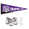 College Flags & Banners Co. New York Violets Pennant Flag and Wall Tack Mount Pads view 1