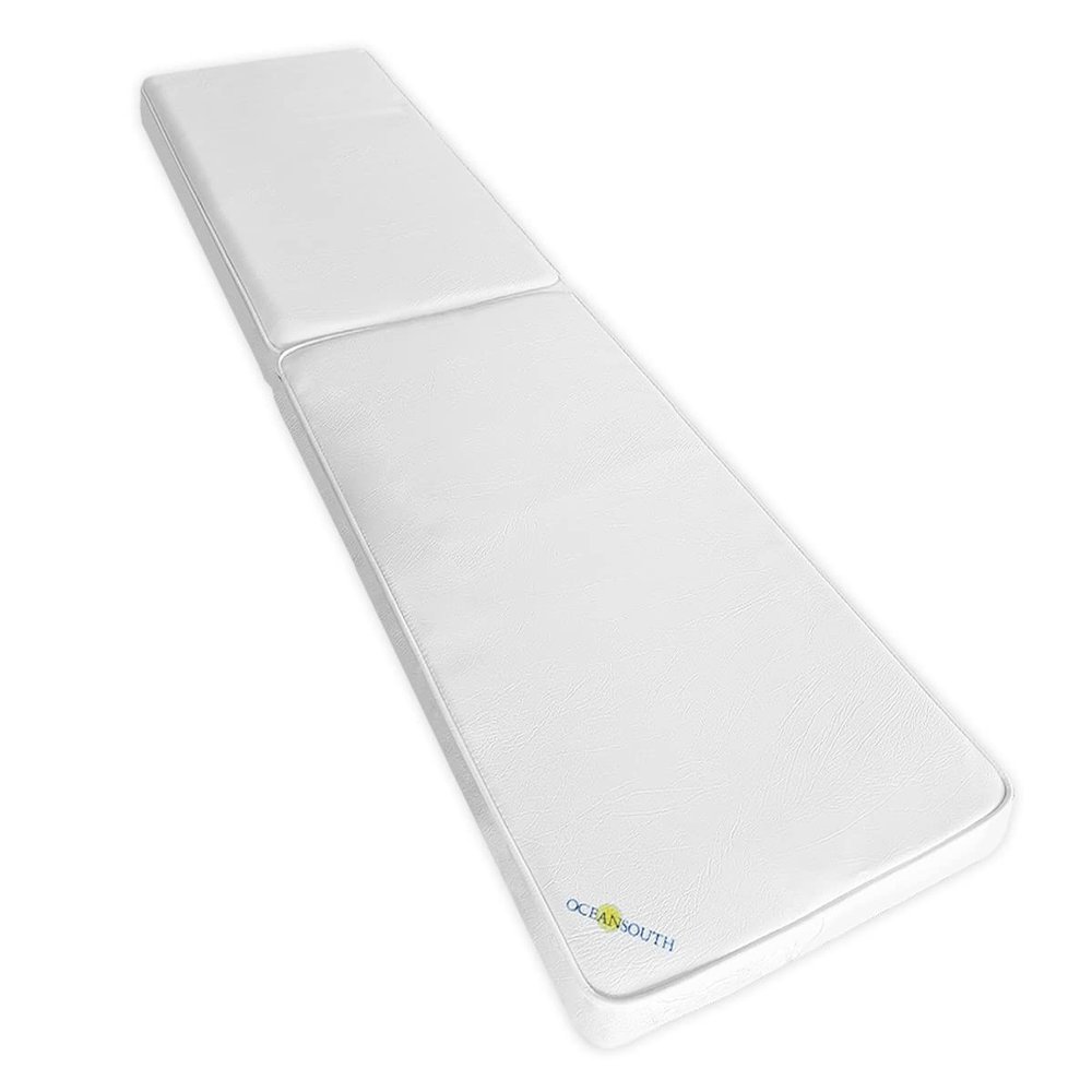 Boat Bench/Seat Cushions PVC White (Length 59" x Width 14.5") cushion cover sponge bench patio chair seat high pad porch swing kitchen cushions boat seats accessories furniture garden upholstery
