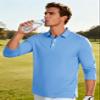 MAGCOMSEN Men's Polo Shirts Long Sleeve Casual Collared Golf Shirts Dry Fit Lightweight Performance Moisture Wicking Work Polos Sky Blue view 4