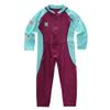 Hiheart Boys Girls Full Body Rash Guard Bathing Suit Sun Protection Front Zip Up One Piece Sunsuit Blue/Rosewood 9-10 view 1