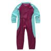 Hiheart Boys Girls Full Body Rash Guard Bathing Suit Sun Protection Front Zip Up One Piece Sunsuit Blue/Rosewood 9-10 view 2