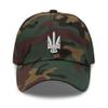 1044 Presidents' Day in Kyiv Ukraine February 20 2023 - Biden Zelensky Trident Tryzub with Sword Dad Hat Green Camo view 1