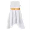 Agoky Girls Metallic Praise Dance Dress Long Sleeve Liturgical Worship Full Length Church Robe Lyrical Dancewear Costume White B 14 Years view 4
