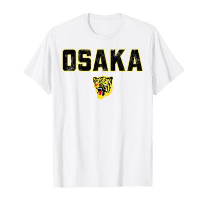 Osaka Tigers Vintage Japanese Baseball (Black) T-Shirt