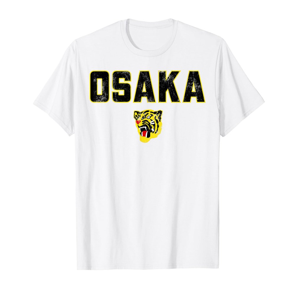 Osaka Tigers Vintage Japanese Baseball (Black) T-Shirt