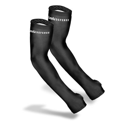FARMER'S DEFENSE Gardening Arm Sleeves|UV Cooling Protective Sleeve Women & Men|Anti-Scratch Cover Sun UPF Outdoor Protection - Black - XS