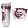 NCAA Rico Industries Mississippi State Bulldogs Metallic Tye Dye 24oz Acrylic Tumbler with Hinged Lid view 1