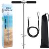 Sand Anchor for Boat 24", 316 Stainless Steel Beach Anchor Boat Sand Anchor with Bungee Dock Line to Hold Watercraft Secure, Jet Skis,Kayak,PWC ect.Apply to the Sandbar Anchor or Shallow Water Anchor view 1