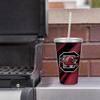 NCAA Rico Industries South Carolina Gamecocks 16oz Clear Tumbler W/Straw view 2
